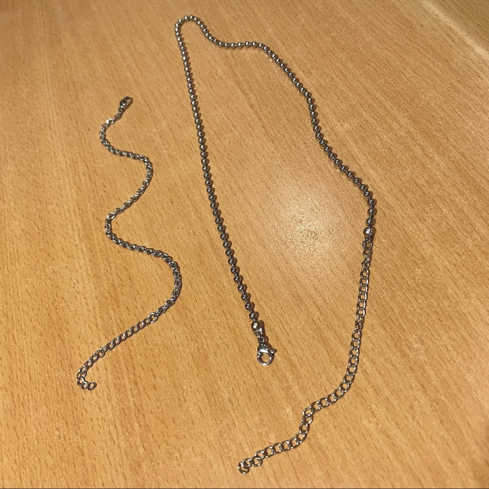 Silver Necklace and Bracelet Set